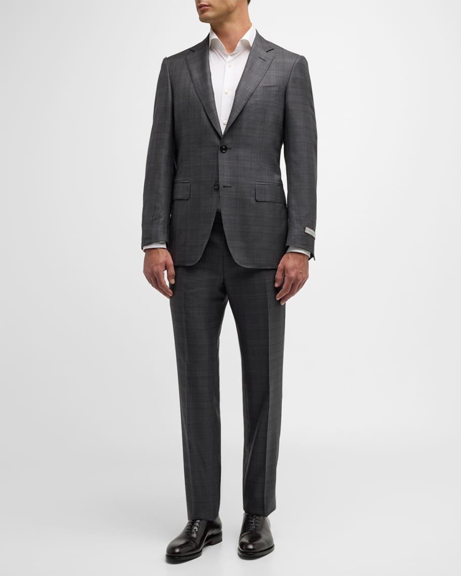 Mens 150s Luxury Twill Tonal Check Suit Product Image