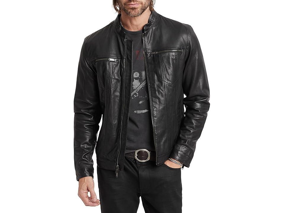 John Varvatos BRANDO BAND COLLAR JACKET Men's Clothing Product Image