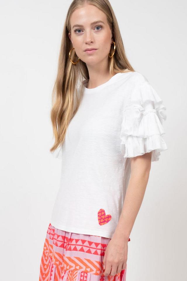 Ruffled Sleeve Tee Product Image