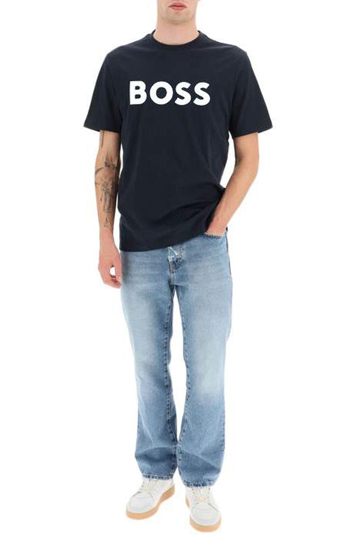 HUGO BOSS T-shirt With Logo In Blue Product Image