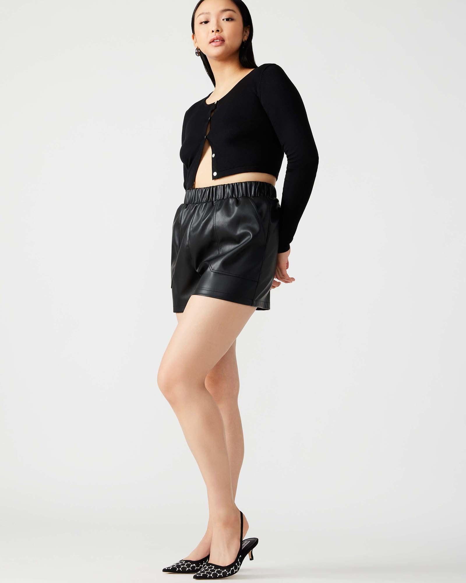 FAUX THE RECORD SHORT BLACK Female Product Image