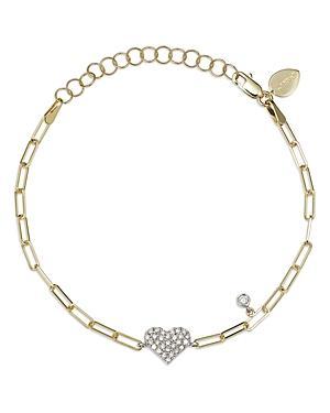 Meira T 14K Yellow Gold Diamond Heart Bracelet Product Image