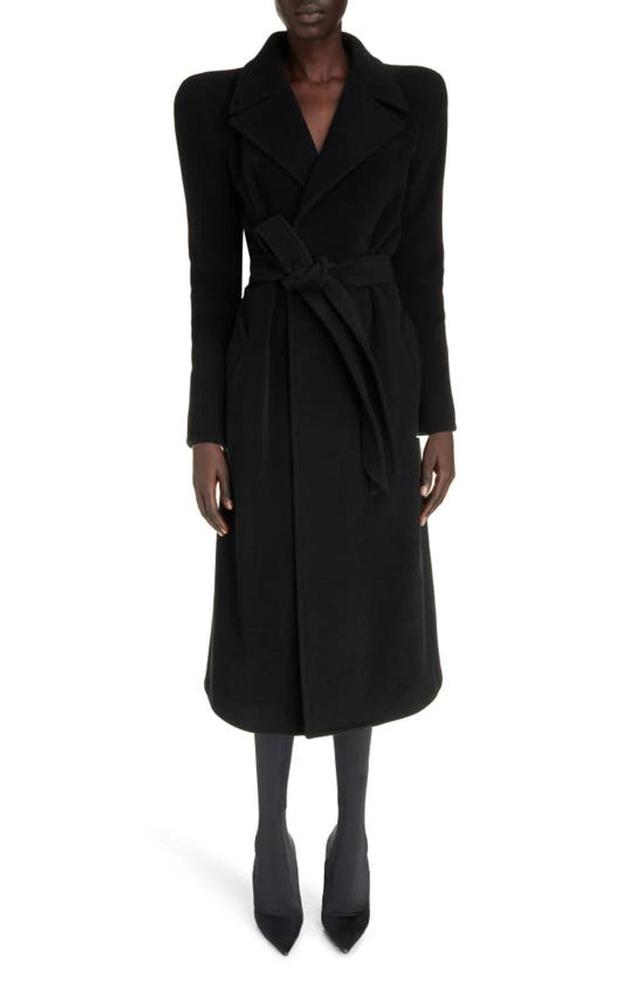 BALENCIAGA Cashmere And Wool-blend Coat In Black Product Image