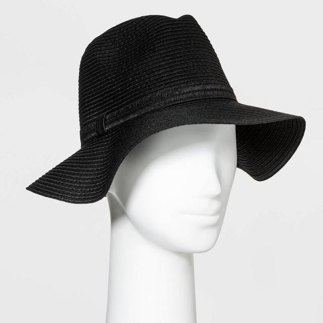 Womens Packable Straw Panama Hat - Shade & Shore Black Product Image