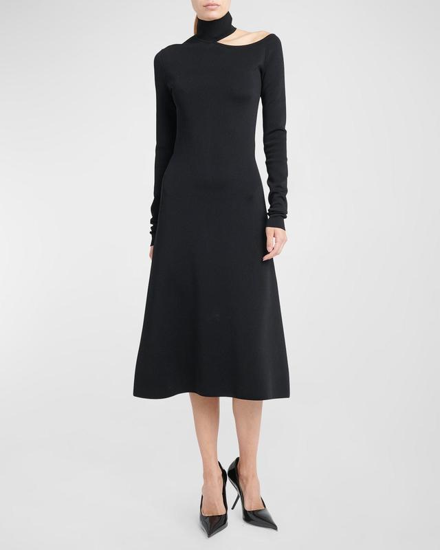 Womens Slash Cut-Out Midi Dress Product Image