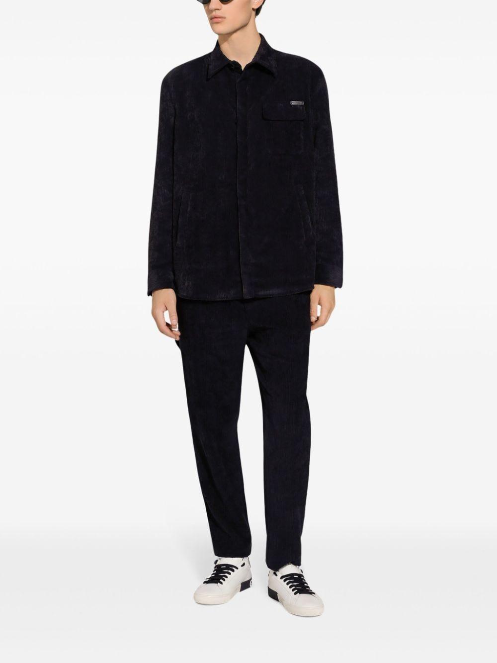 Corduroy Shirt Jacket In Black Product Image