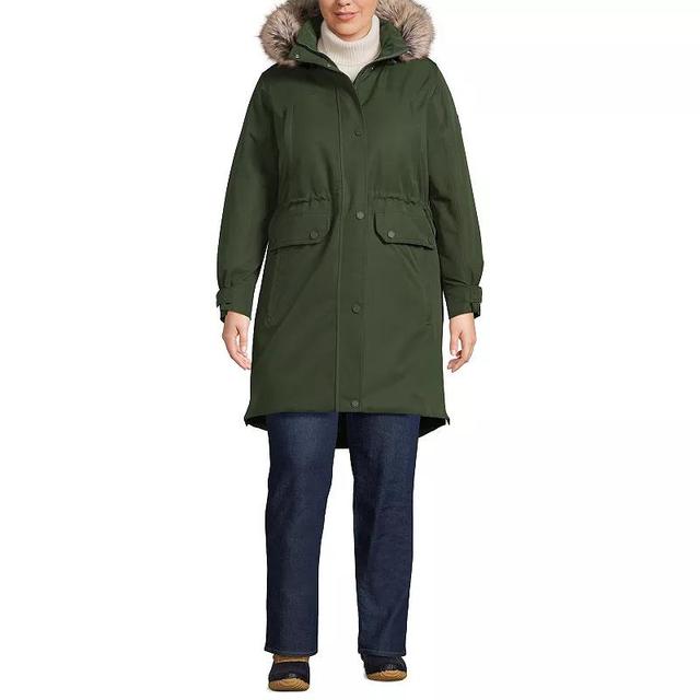 Plus Size Lands End Expedition Down Waterproof Winter Parka, Womens Fresh Green Product Image