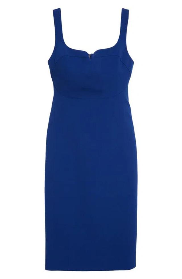 Sleeveless Fitted Dress In Blue Product Image