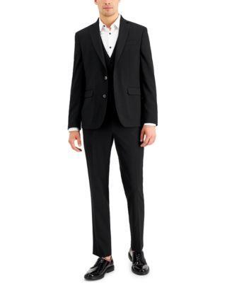 I.n.c. International Concepts Mens Slim-Fit Black Solid Suit Vest, Created for Macys Product Image