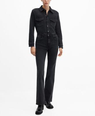 Mango Womens Long Denim Jumpsuit Product Image