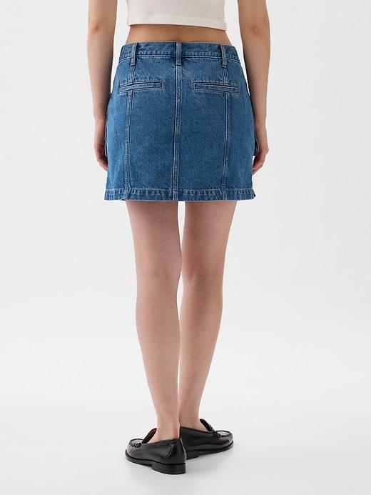 Denim Cargo Mini Skirt Product Image