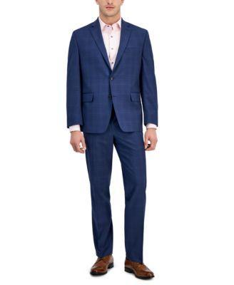 Perry Ellis Mens Modern-Fit Solid Nested Suit Product Image