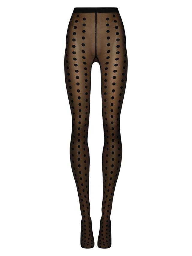 Womens Bonny Polka Dot Sheer-Opaque Tights Product Image