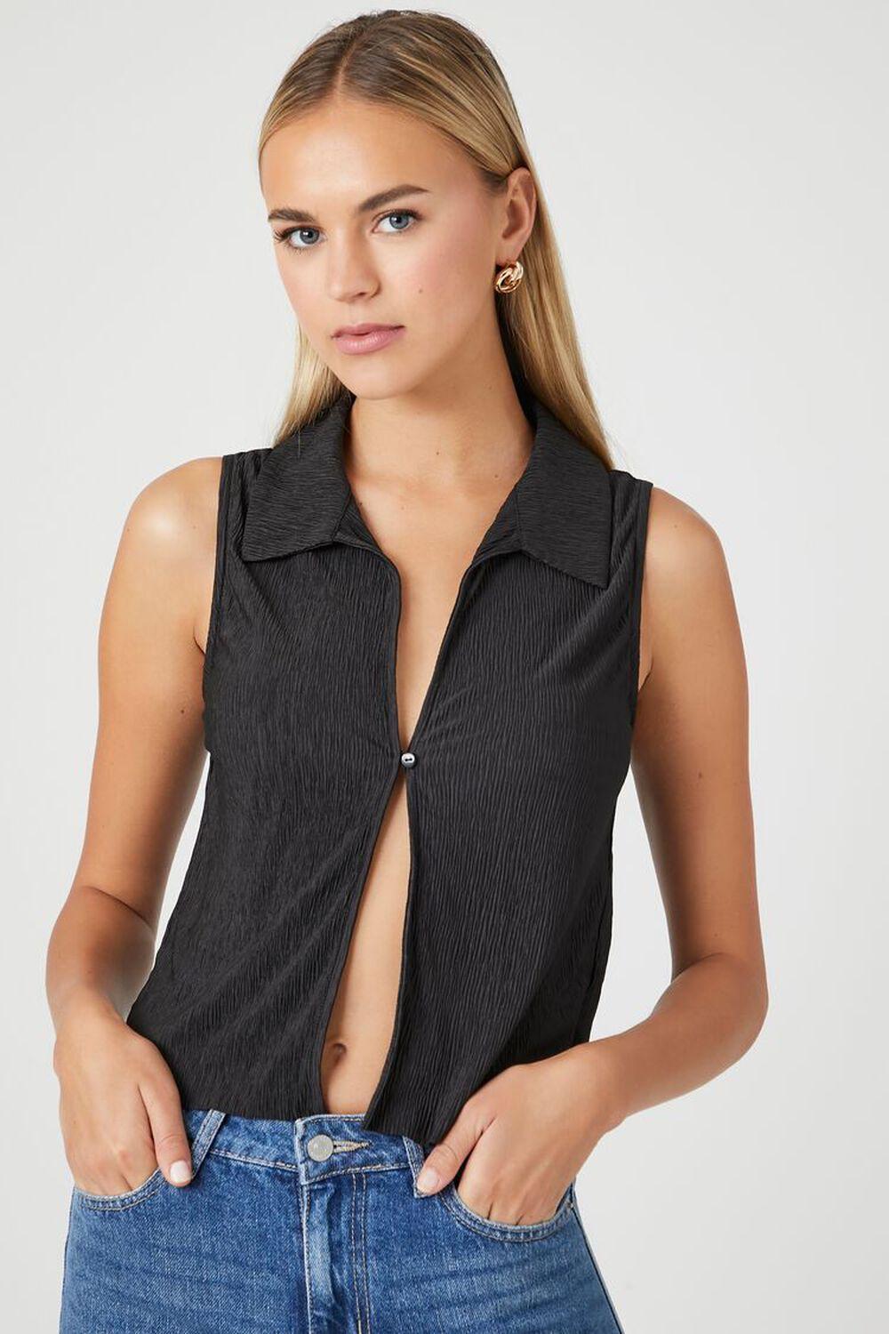 Split-Front Sleeveless Shirt | Forever 21 product image