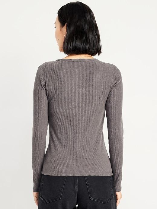 Plush-Knit Long-Sleeve T-Shirt Product Image