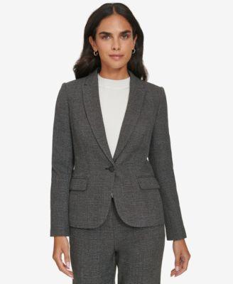 Petite Single-Button Peak-Lapel Blazer Product Image