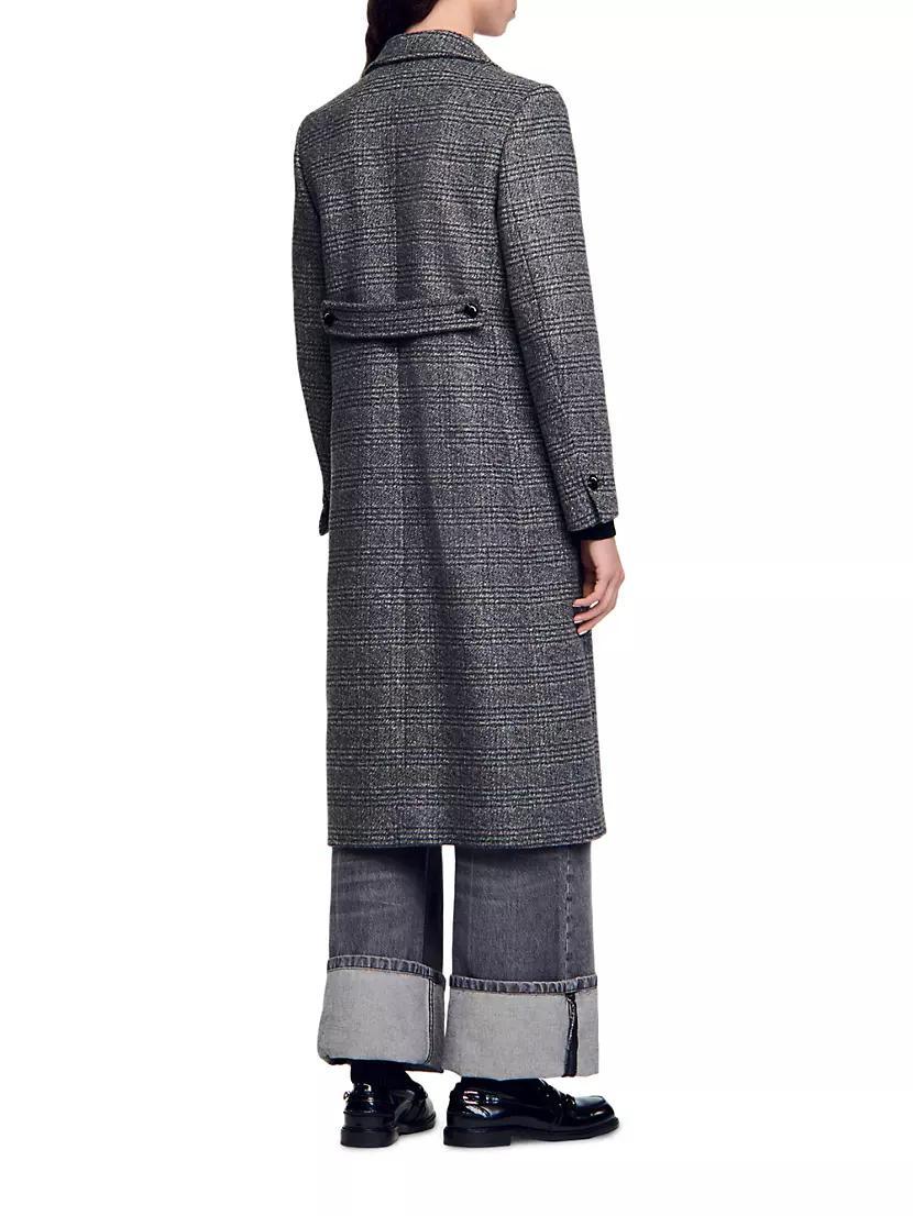 Long Checked Coat Product Image