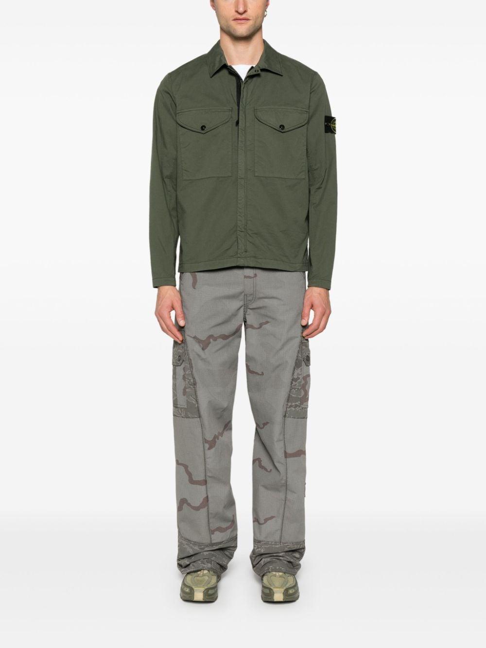 STONE ISLAND Compass-badge Shirt Jacket In Musk Product Image