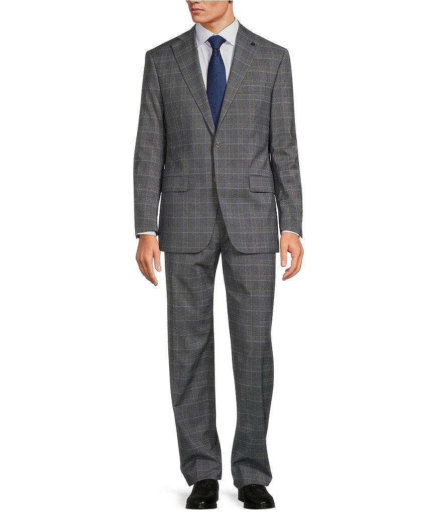 Hart Schaffner Marx Chicago Classic Fit Flat Front Performance Tonal Plaid 2-Piece Suit Product Image