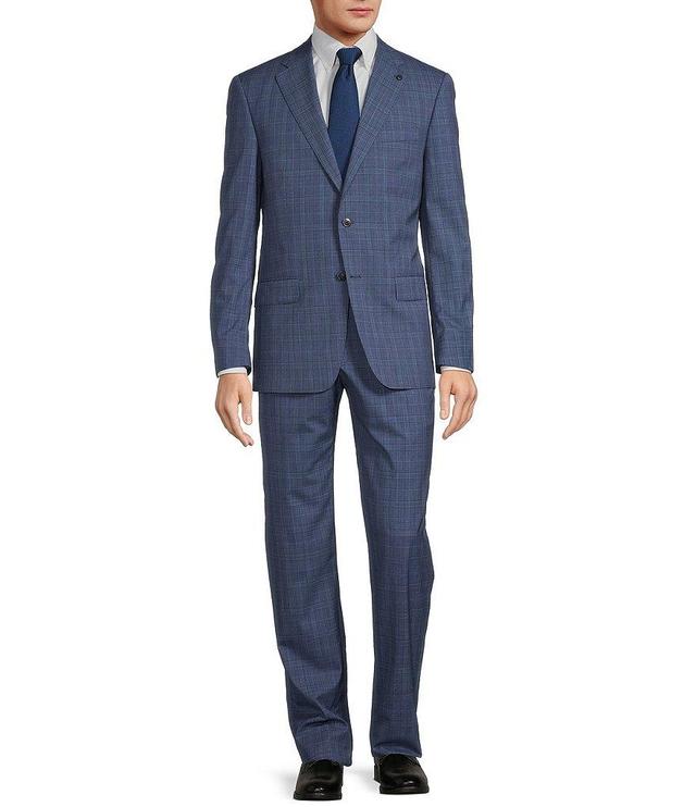 Hart Schaffner Marx New York Modern Fit Flat Front Glen Plaid 2-Piece Suit Product Image