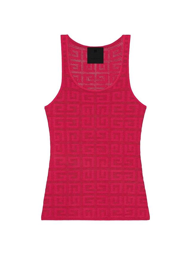 Womens Slim Fit Tank Top in 4G Jacquard Product Image