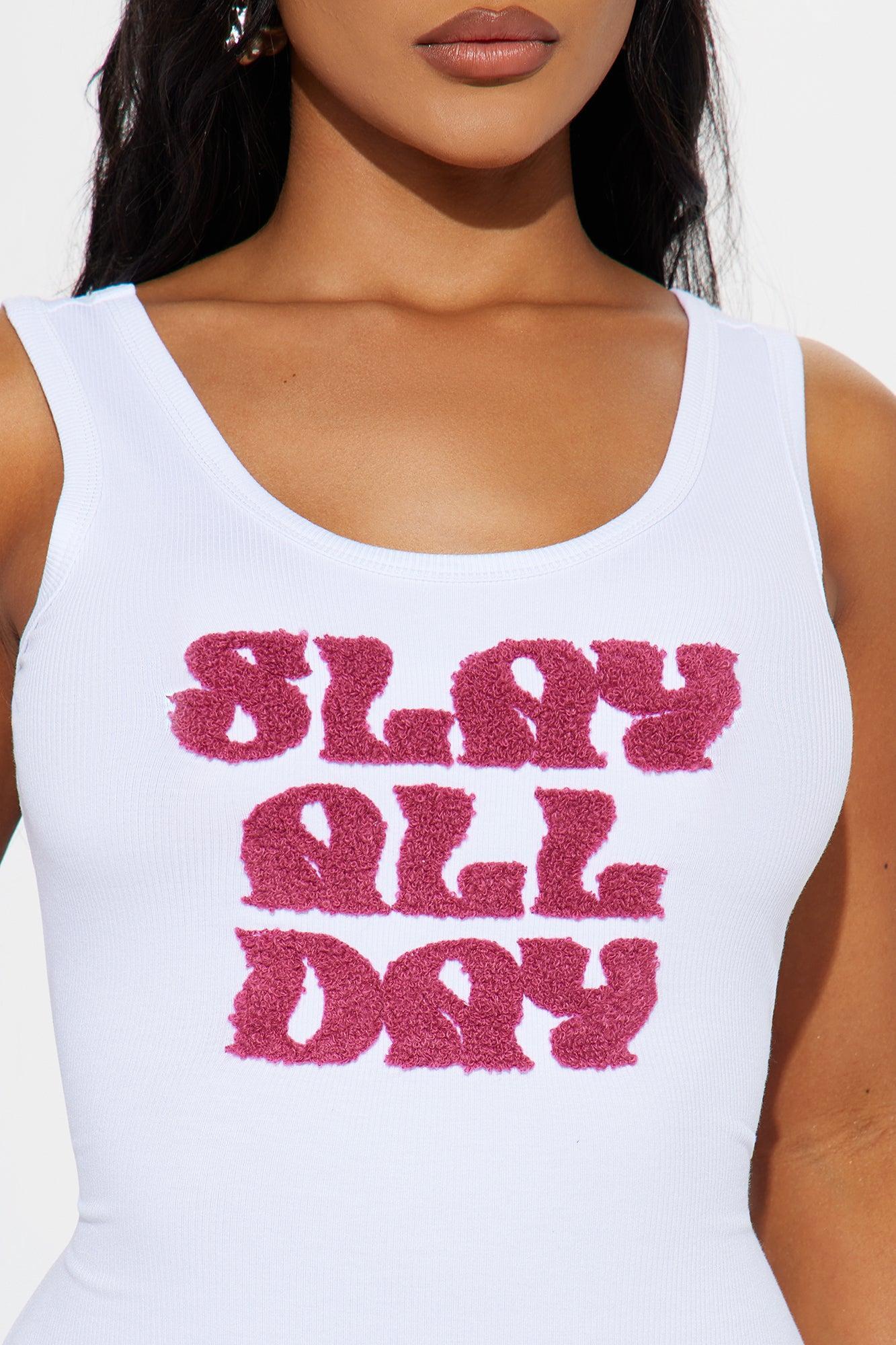 Slay All Day Ribbed Micro Mini Dress - White Product Image