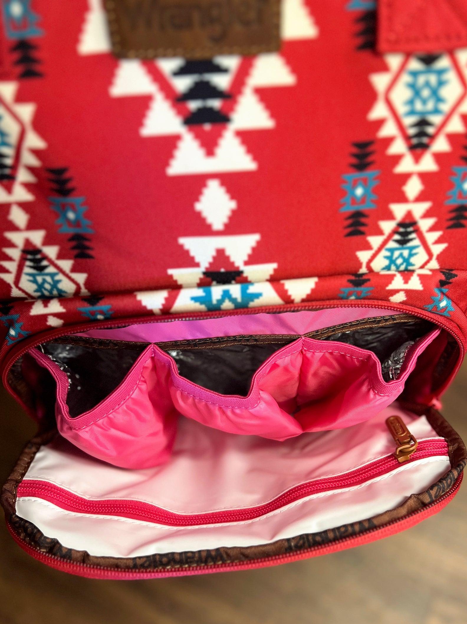 The Original Wrangler Diaper Bag -Red Aztec Product Image