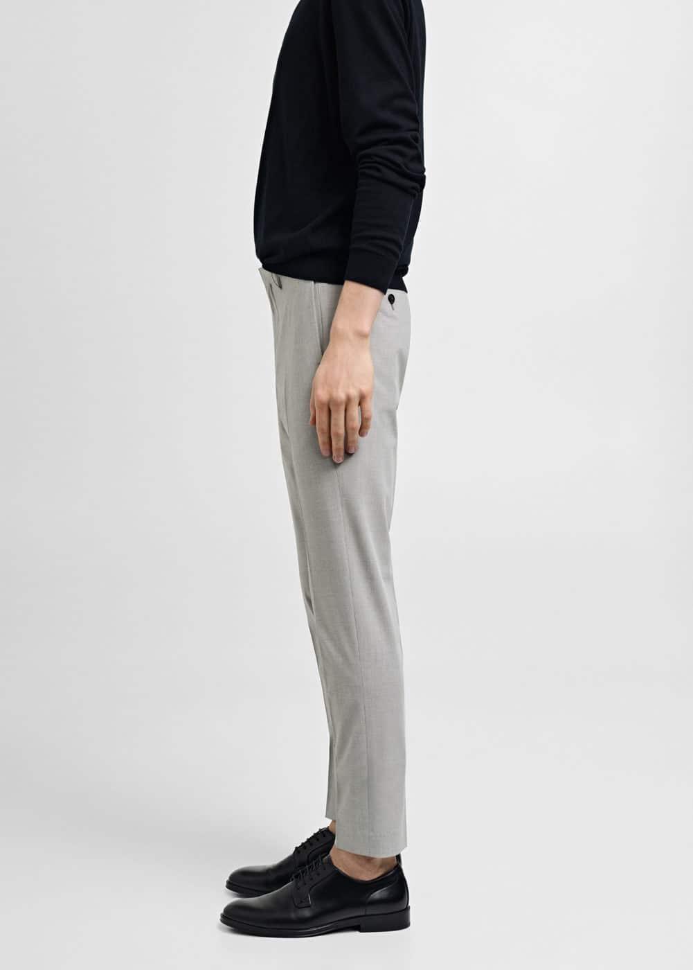 MANGO MAN - Stretch fabric super slim-fit suit pants ecruMen Product Image