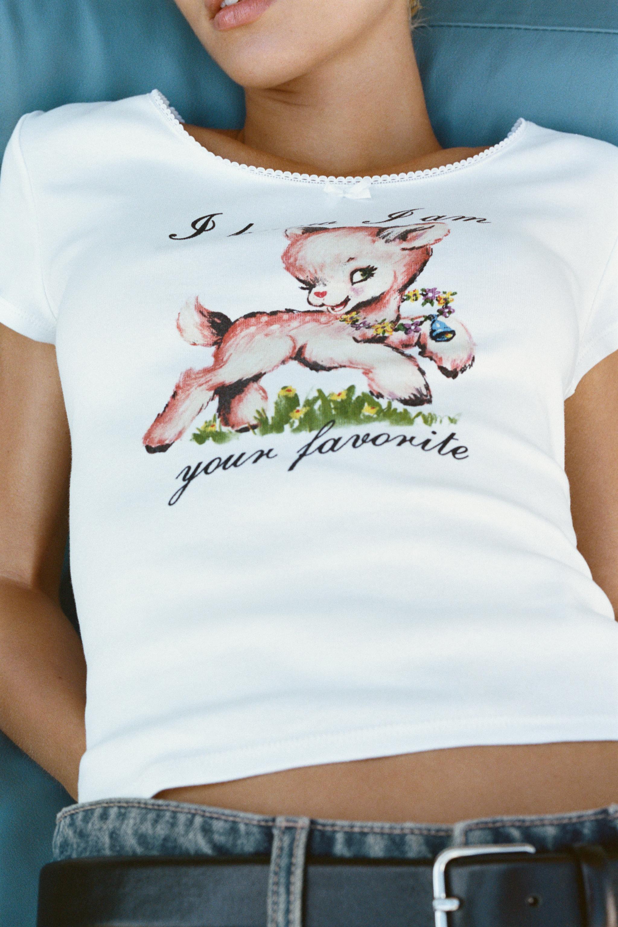 PRINTED SLOGAN T-SHIRT Product Image