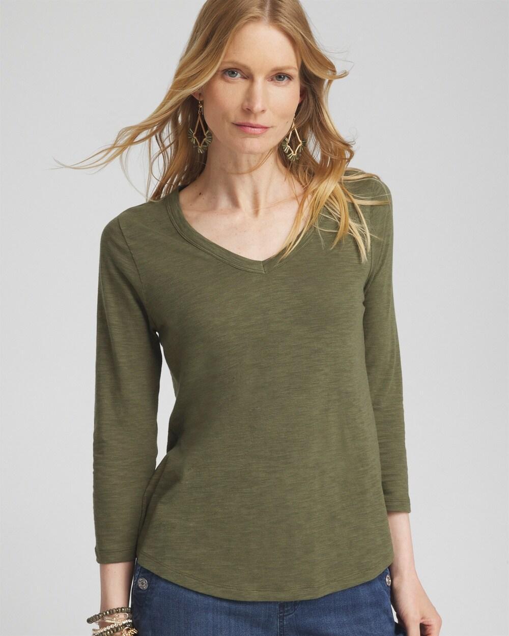 Women's V-Neck 3/4 Sleeve Tee product image