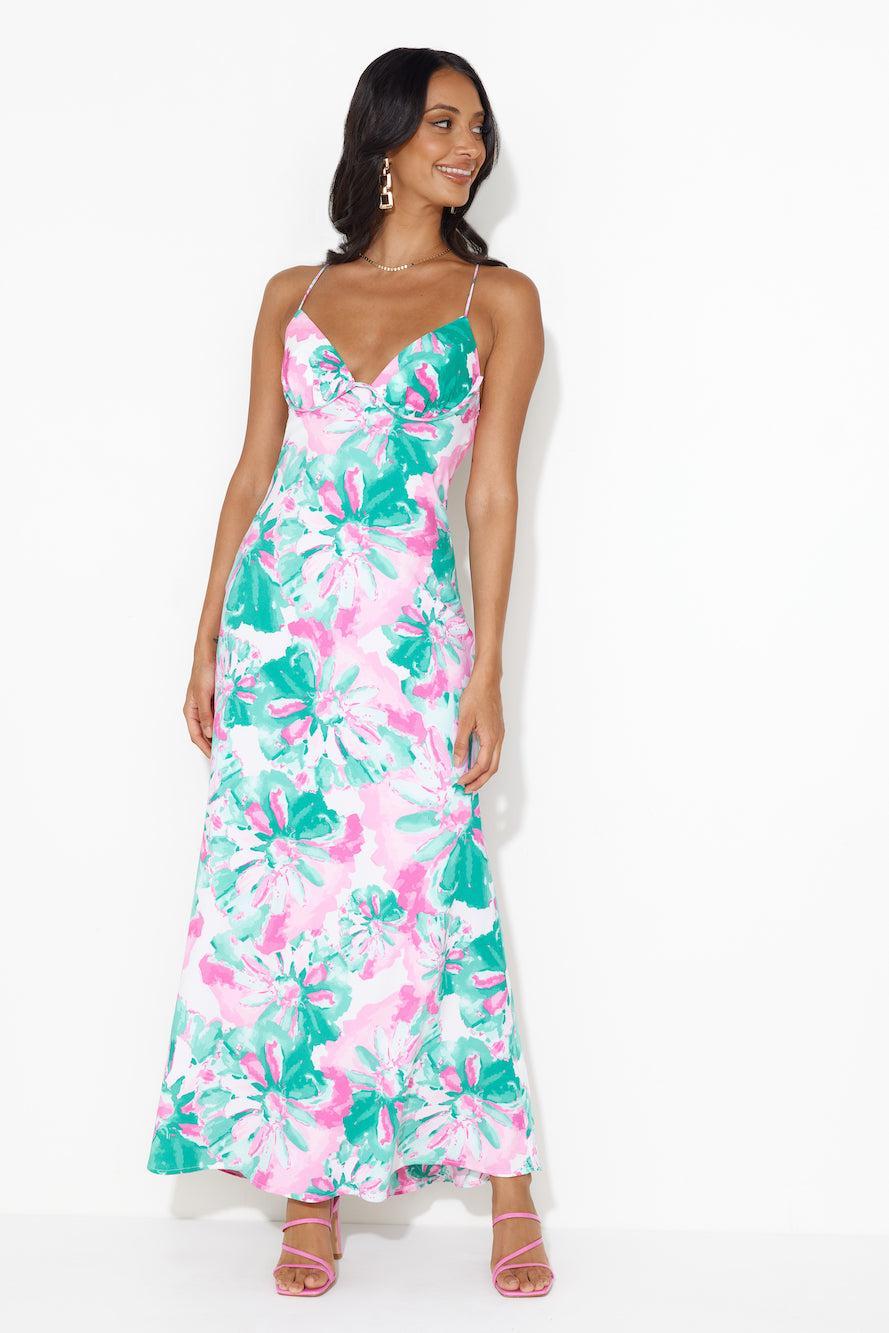 Outback Party Maxi Dress Green Product Image