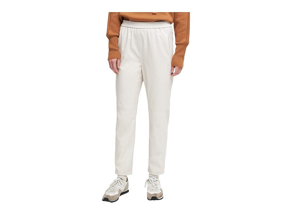 7 For All Mankind Casual Joggers Vegan Leather (Parchment) Women's Casual Pants Product Image