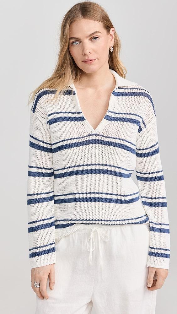 Vince Racked Ribbed Stripe Pullover | Shopbop Product Image