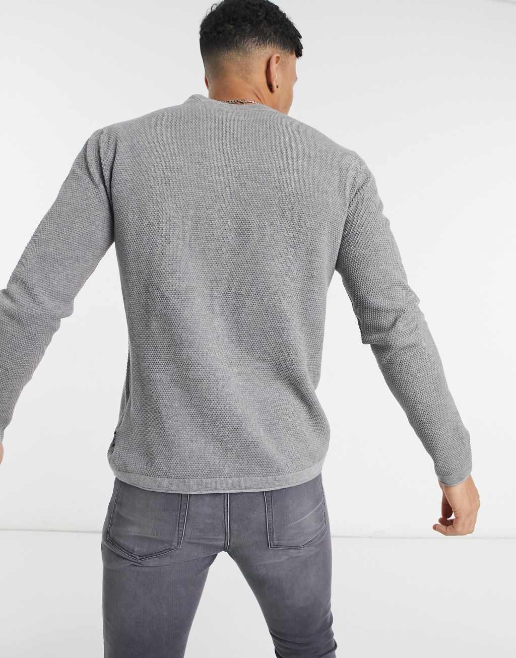 Only & Sons sweater in texture gray Product Image