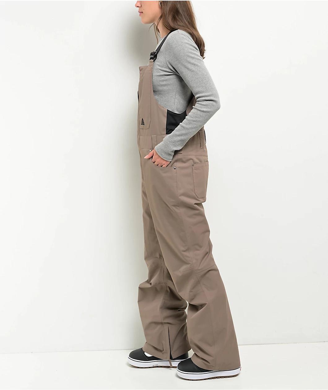 Aperture Stellas Run Deep Taupe 10K Snowboard Bib Pants 2025 Product Image