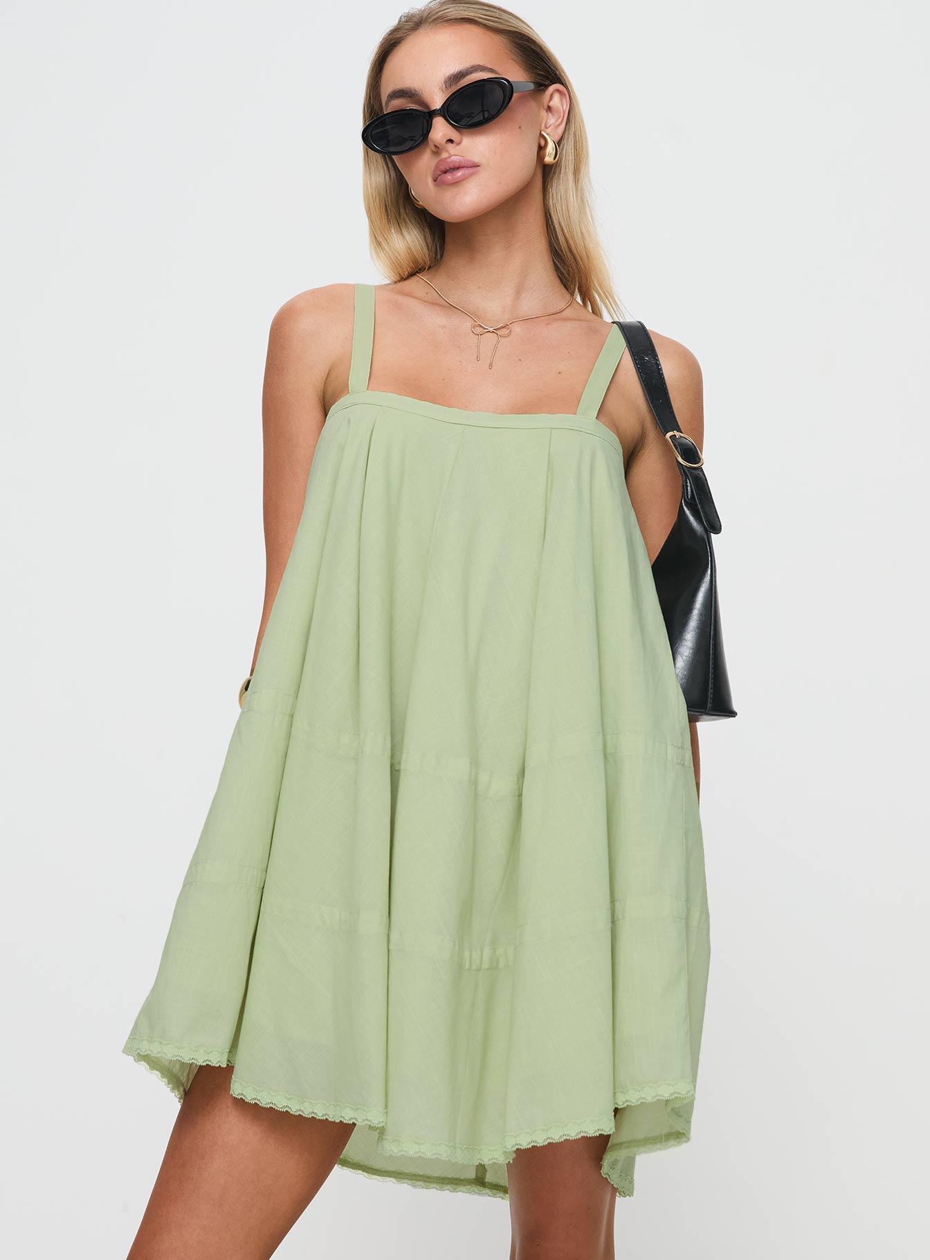 Jubilant Mini Dress Green Product Image