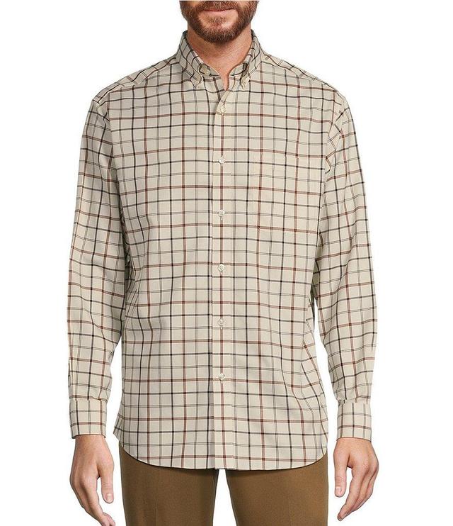 Gold Label Roundtree & Yorke Non-Iron Twill Long Sleeve Medium Plaid Sport Shirt Product Image