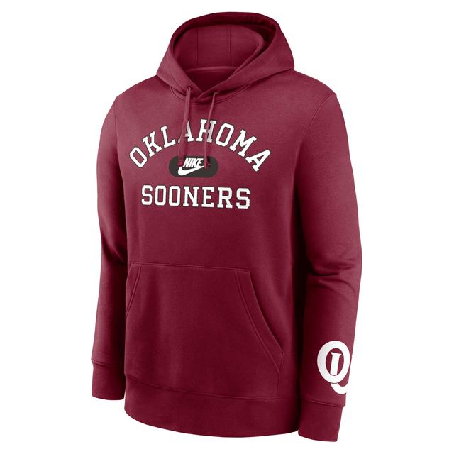 Oklahoma Sooners Legacy Club Foundational Nike Mens College Pullover Hoodie Product Image