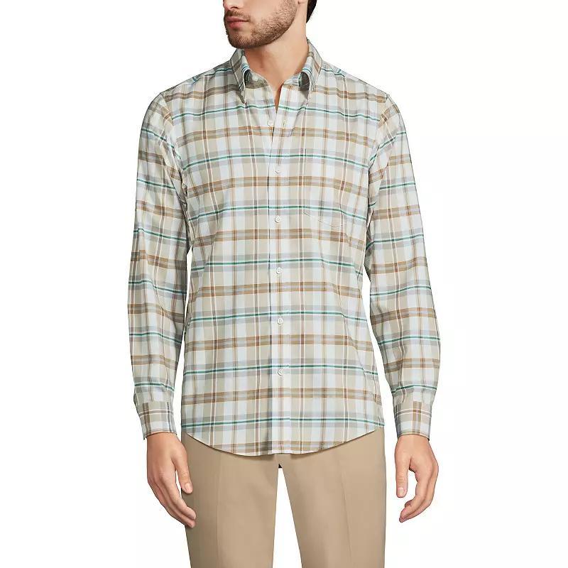 Mens Lands End Traditional-Fit No-Iron Twill Button-Down Shirt Product Image