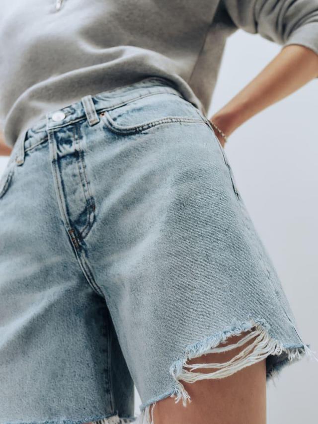 Raye Mid Rise Relaxed 6" Jean Shorts Product Image