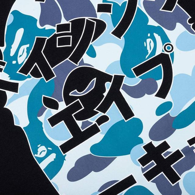 Abc Camo Japanese Letters L/S Tee - Black/Blue Male Product Image