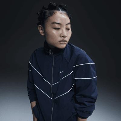 Nike Womens Nike Windrunner Woven Full-Zip Jacket - Womens Armory Navy/White Product Image