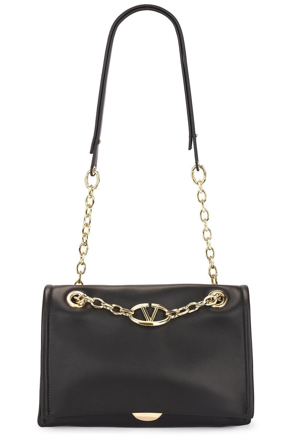 V Logo Chain Small Shoulder Bag In Black   Product Image