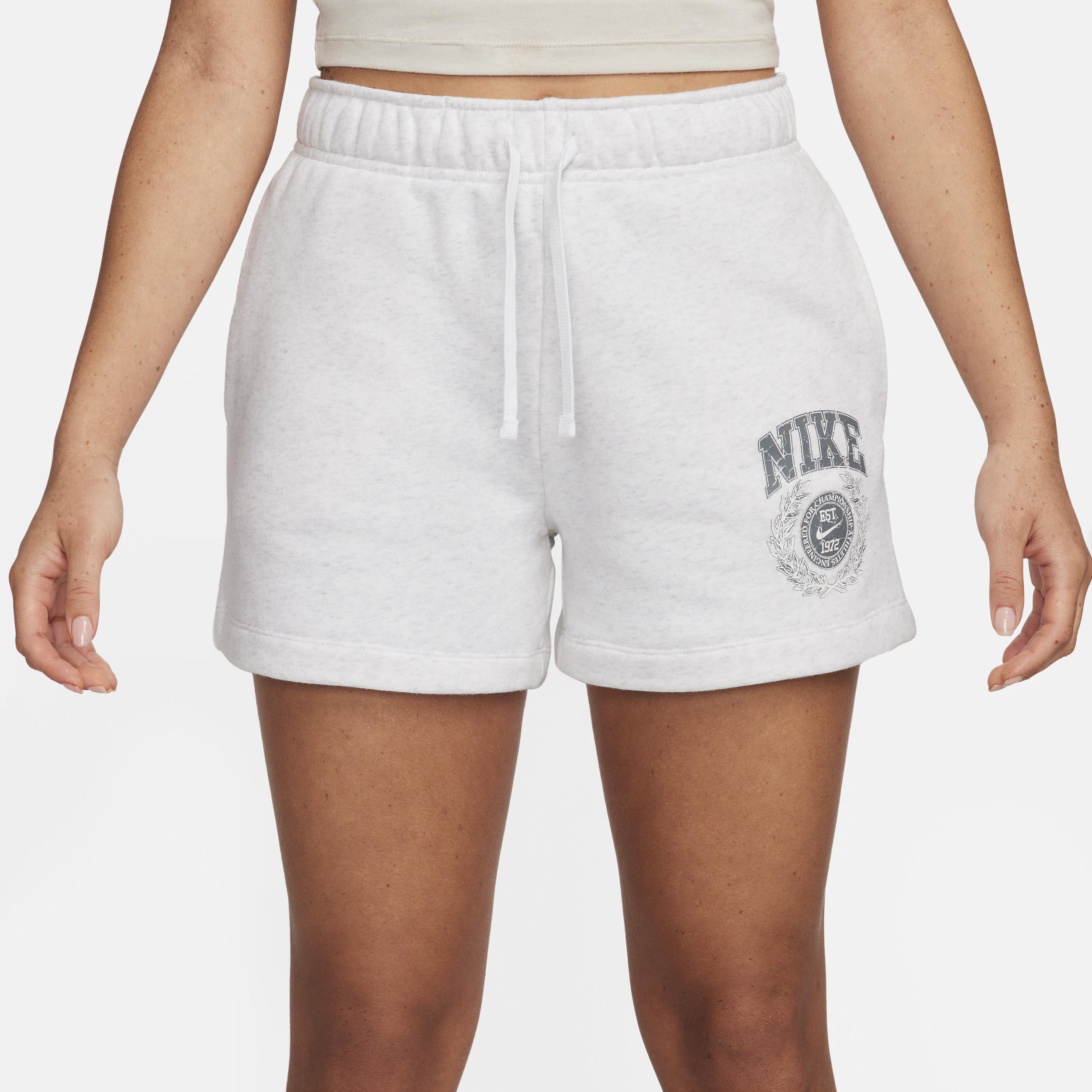 Womens Nike Sportswear Club Fleece Mid-Rise Graphic Shorts Product Image