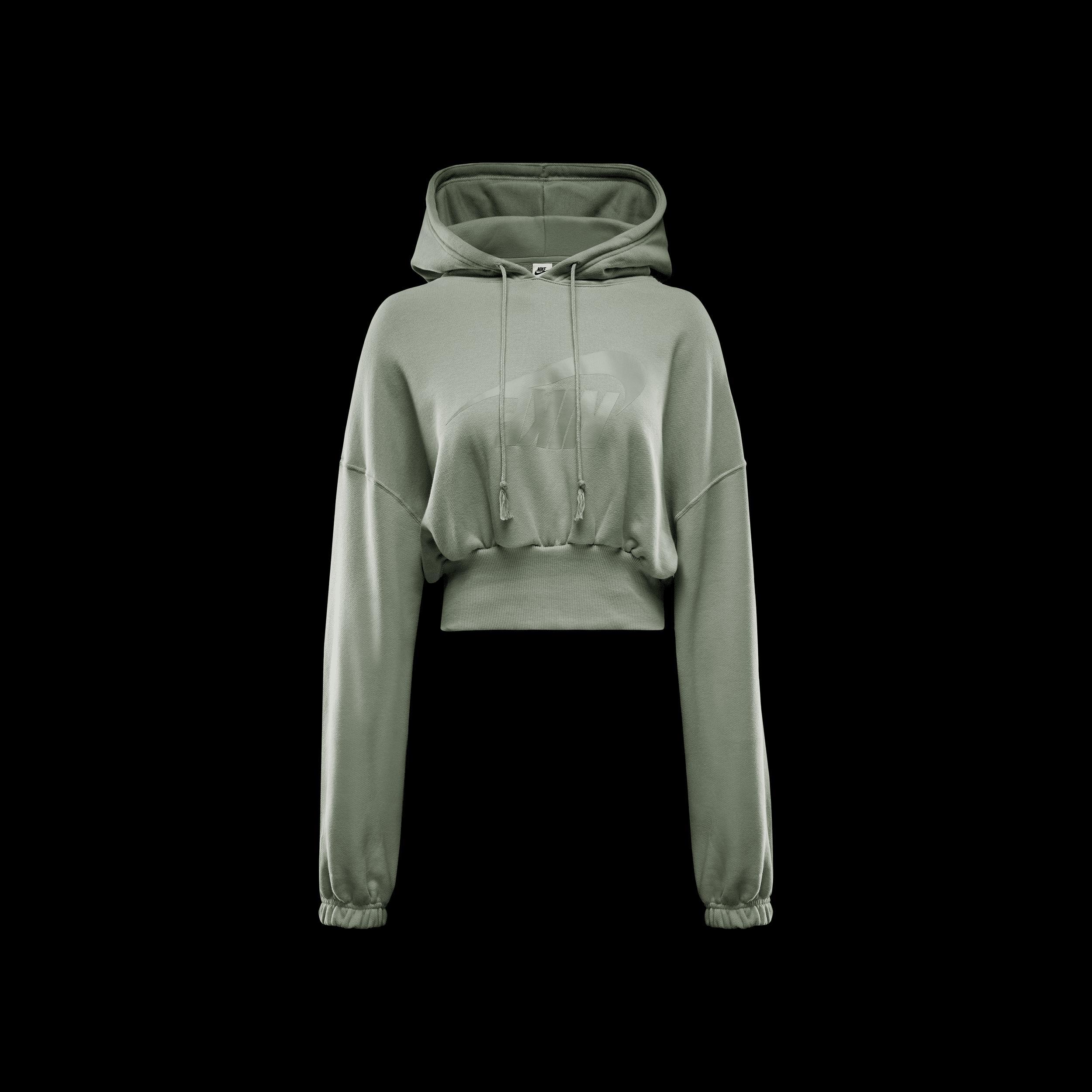 Women's Nike Sportswear Oversized Cropped French Terry Pullover Hoodie Product Image