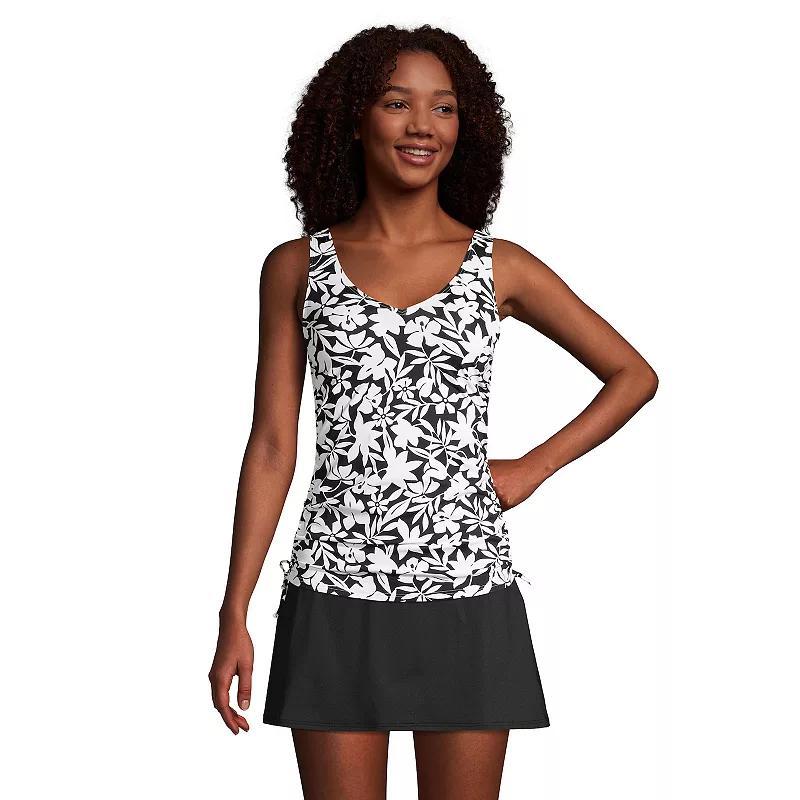 Womens Lands End Ruched UPF 50 Underwire D-Cup Tankini Top Product Image