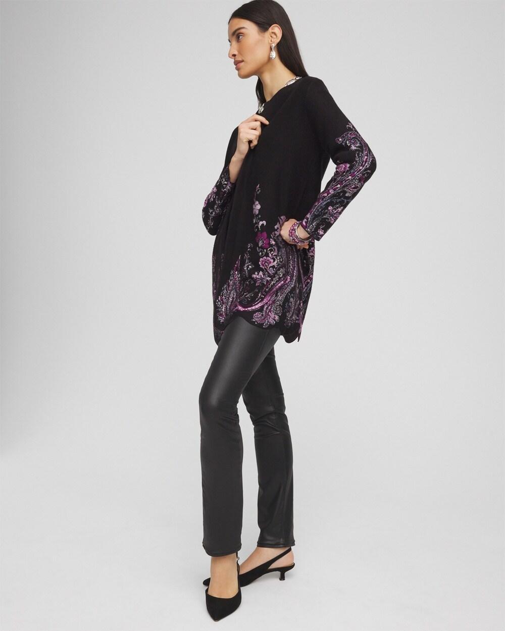 Jacquard Scalloped Hem Cardigan Product Image