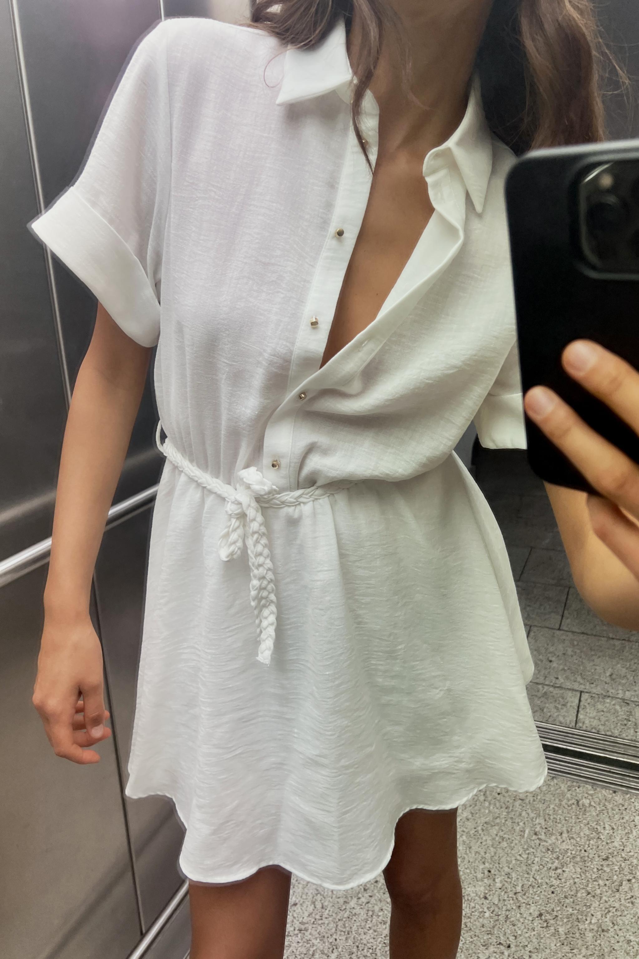 WOVEN BELT SHIRTDRESS Product Image