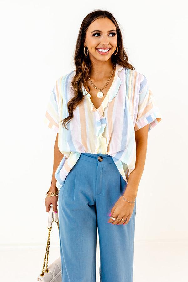 Summer Fun Stripe Shift Top Product Image