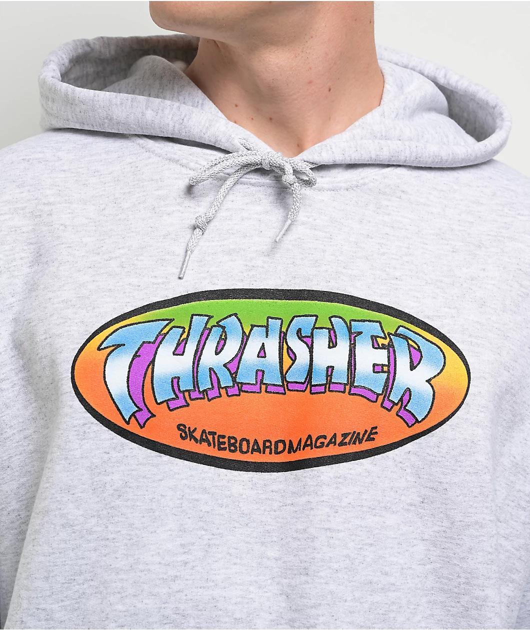 Thrasher Ninety Five By Spanky Heather Grey Hoodie Product Image